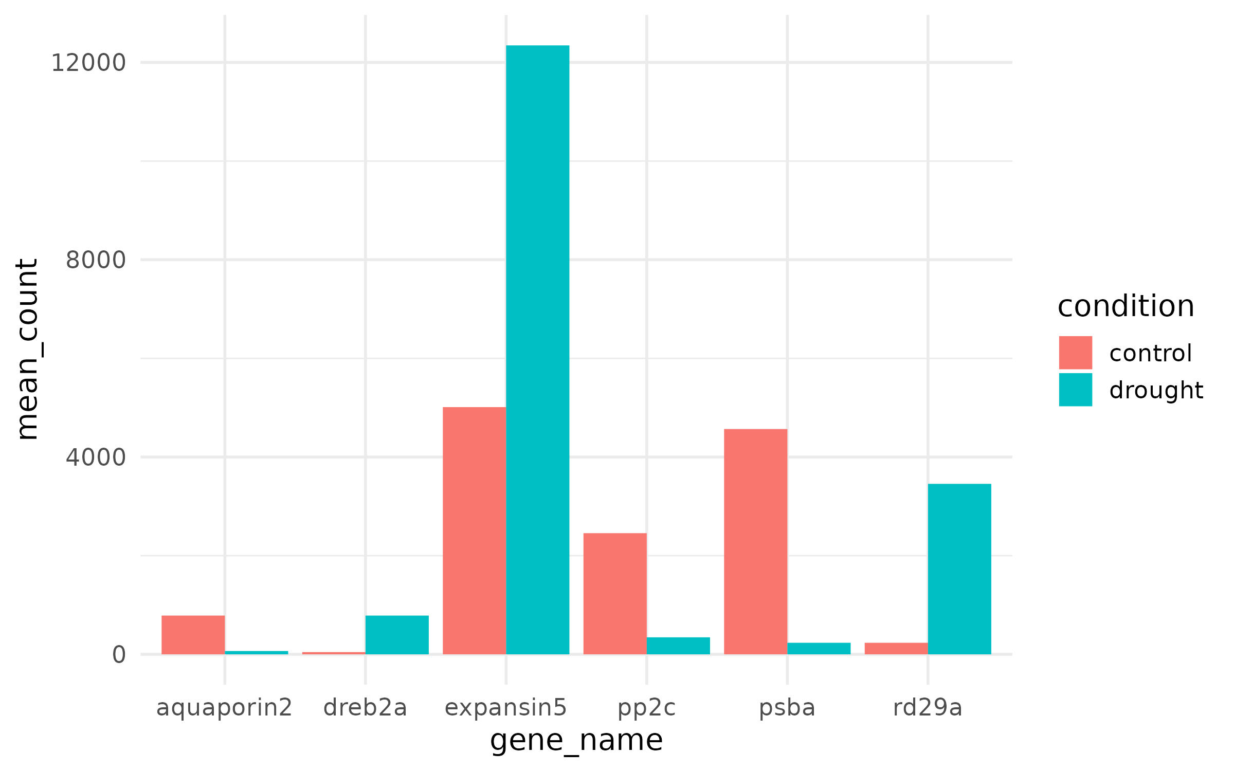 Bar plot with minimal theme applied