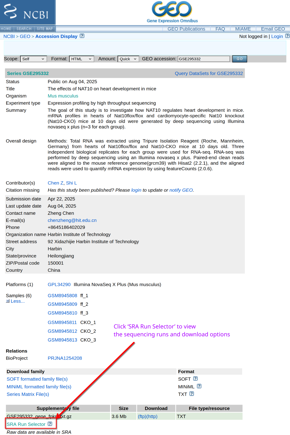 FASTQ files from GEO